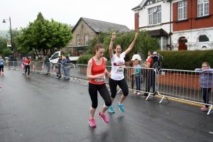 Finishing the Caerphilly 10K