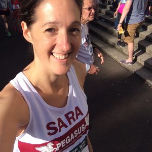 Sara ready for the Cardiff 10K