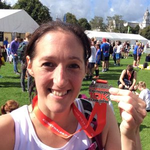 Me and my Cardiff 10K medal